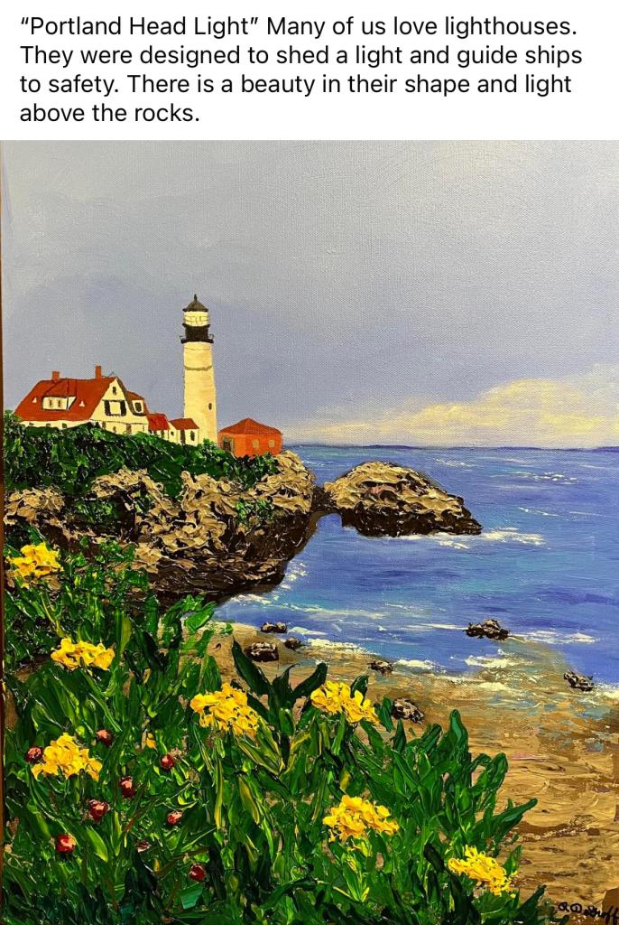 Artist: Robin DeGroffPortland Head Light, Maine24x18” More details.